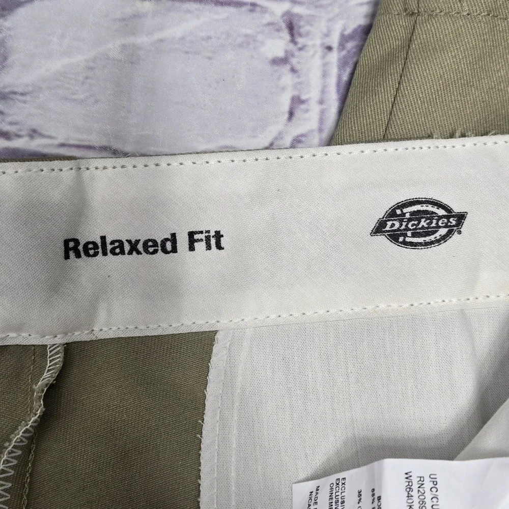Dickies Shorts Khaki Relaxed Fit Multi-Pocket Workwear Chino Mens 30